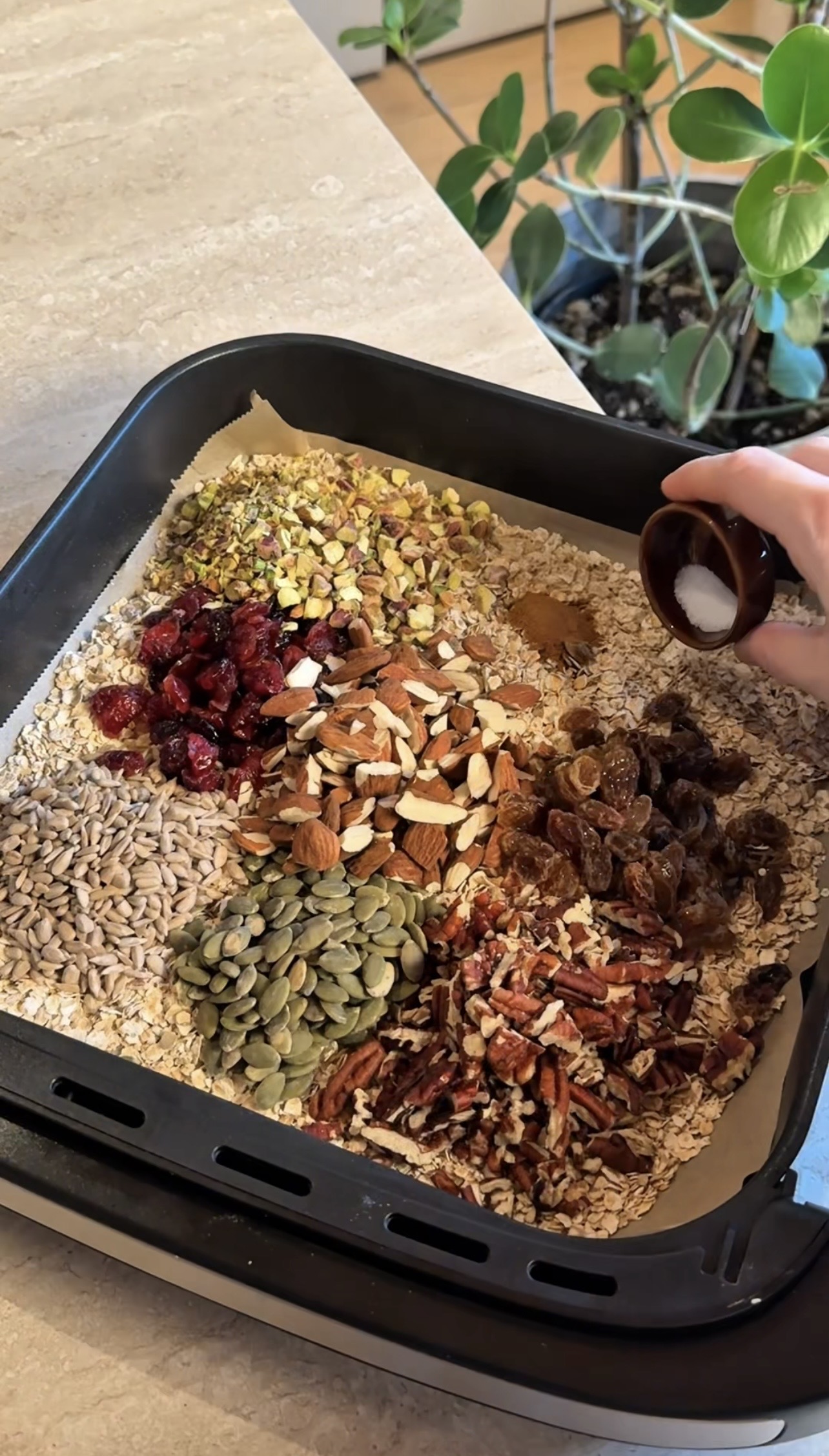 Granola in friggitrice ad aria ricetta step 2