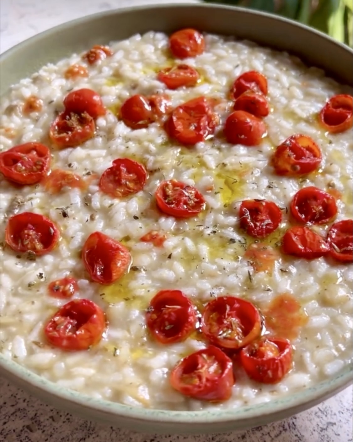 Risotto con crema di melanzane e pomodorini confit ricetta step 5