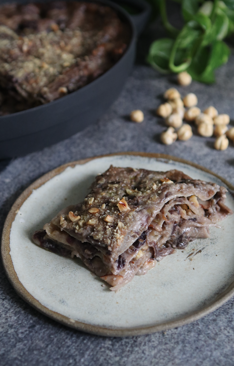Lasagne radicchio, pere e noci ricetta