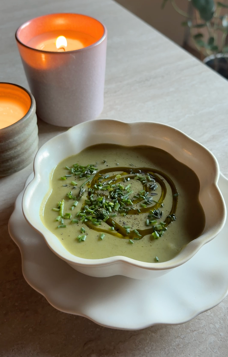 Vellutata di porri, patate e cime di rapa ricetta