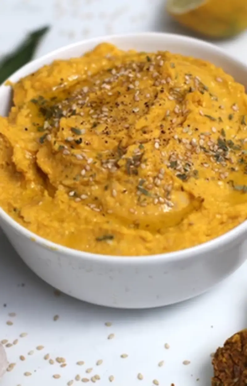 Hummus zucca e canapa ricetta
