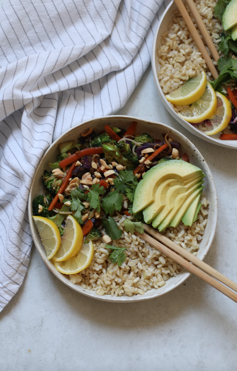Riso integrale con verdure thai ricetta