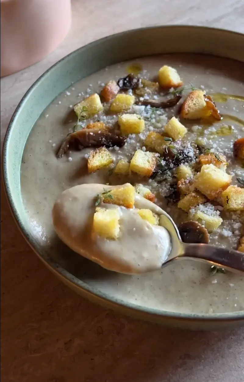 Vellutata funghi e patate arrosto ricetta
