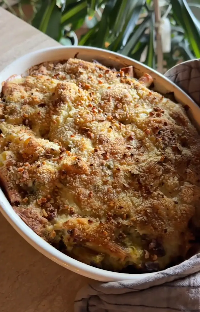 Pasta al forno con i porri ricetta