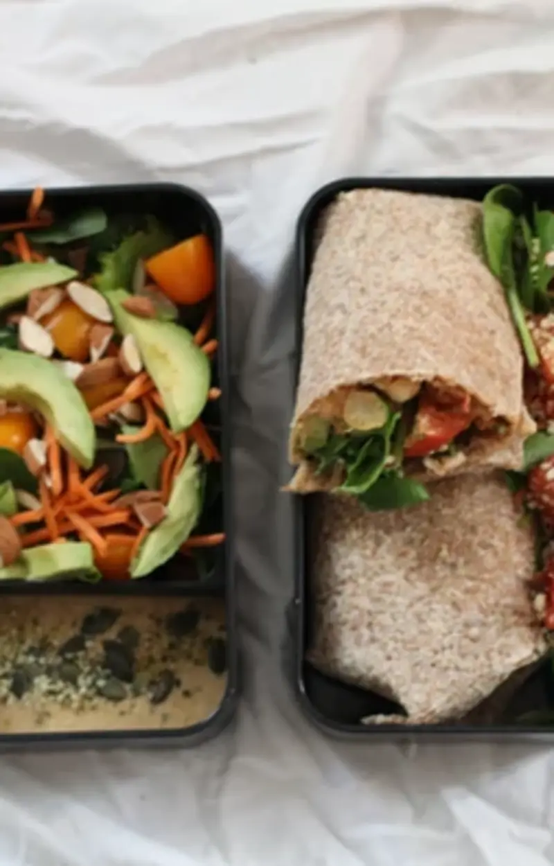 Pranzo n.1: Wrap con verdure + Insalata al miso e tahini ricetta