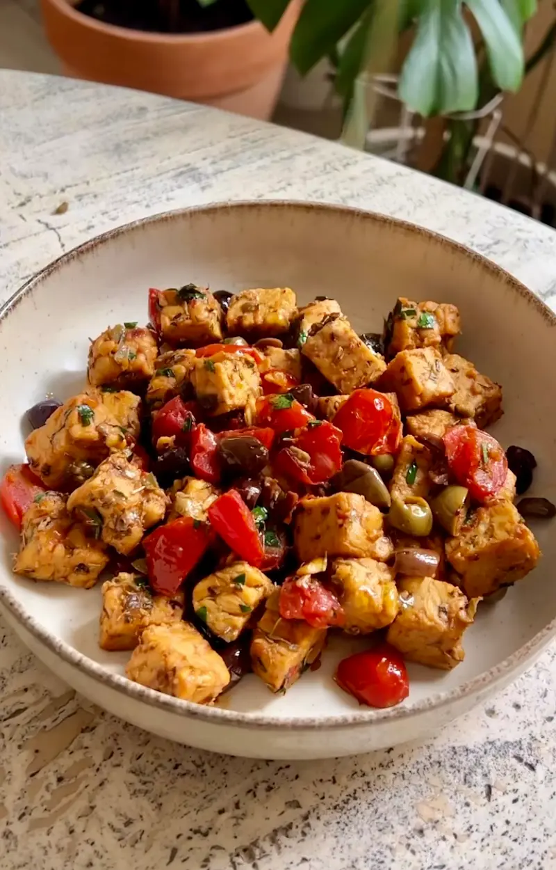 Tempeh alla mediterranea ricetta