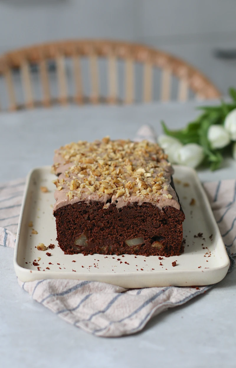 Torta con cioccolato, pere e noci ricetta