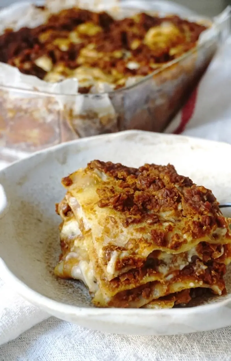 Lasagna vegan con 