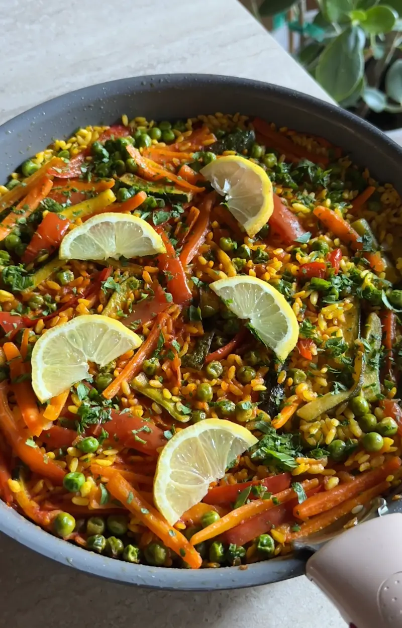 Paella di verdure ricetta