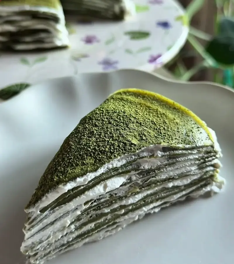 Torta mille crêpes al matcha ricetta