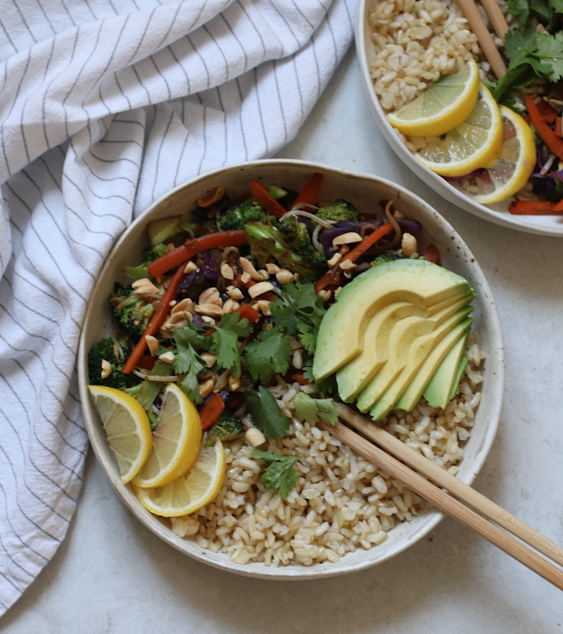 Riso integrale con verdure thai ricetta