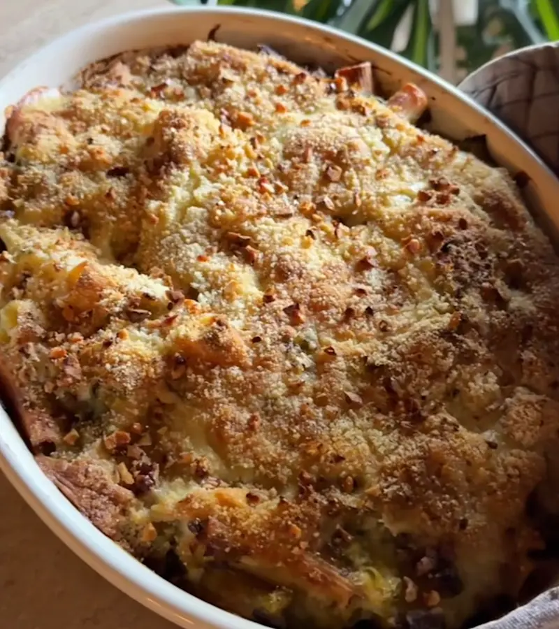 Pasta al forno con i porri ricetta