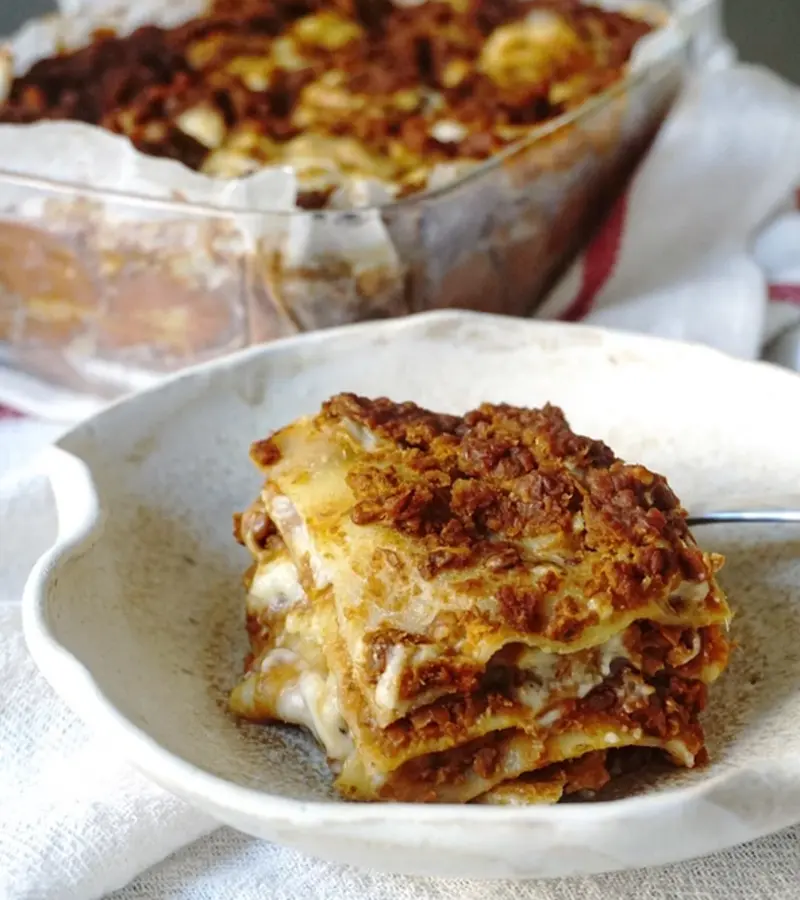 Lasagna vegan con 