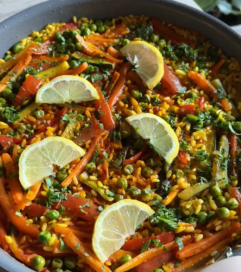 Paella di verdure ricetta